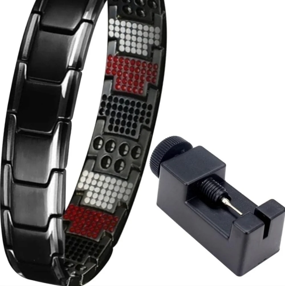Black Magnetic Therapy Bracelet Fit Plus Ultra Strengh 20cm